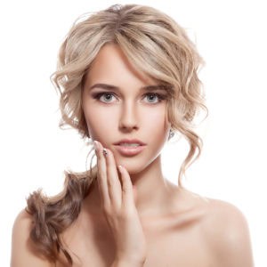 brassy blonde hair
