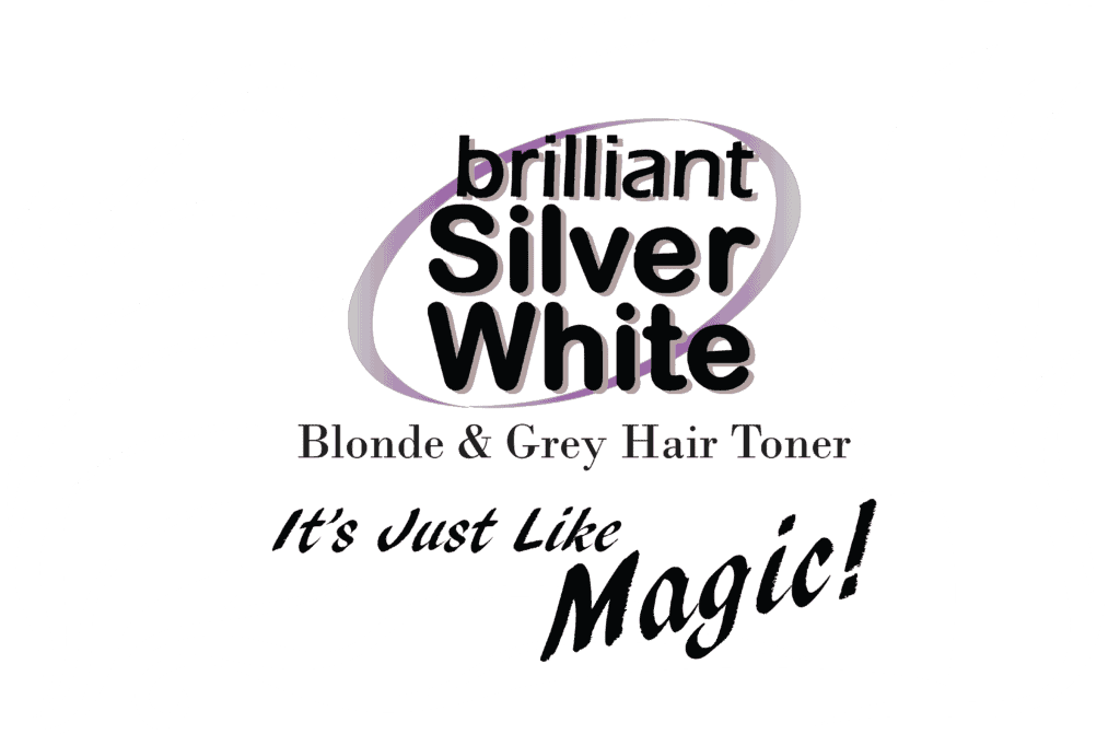 Brilliant Silver White hair toner brand logo for brightening blonde and grey hair